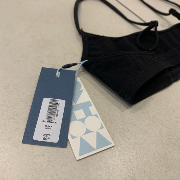 Artizia Babaton Scoop Neck Bikini Top Sz XS Black - Picture 8 of 8